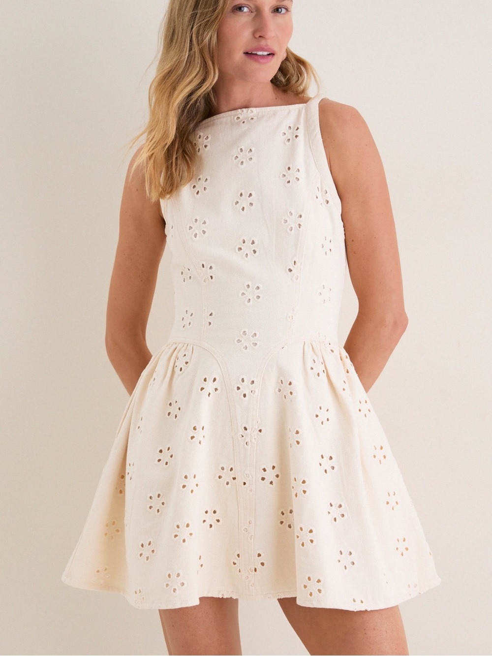 SAYLOR Crème May Mini Dress